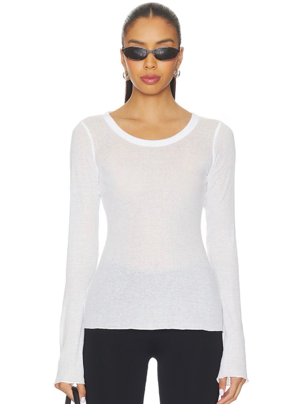 NWT Skims Sheer Cotton Long Sleeve Top